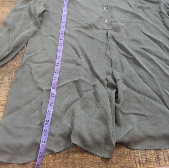 GIORGIO Armani button down blouse gray long sleeve shirt - Picture 6 of 12